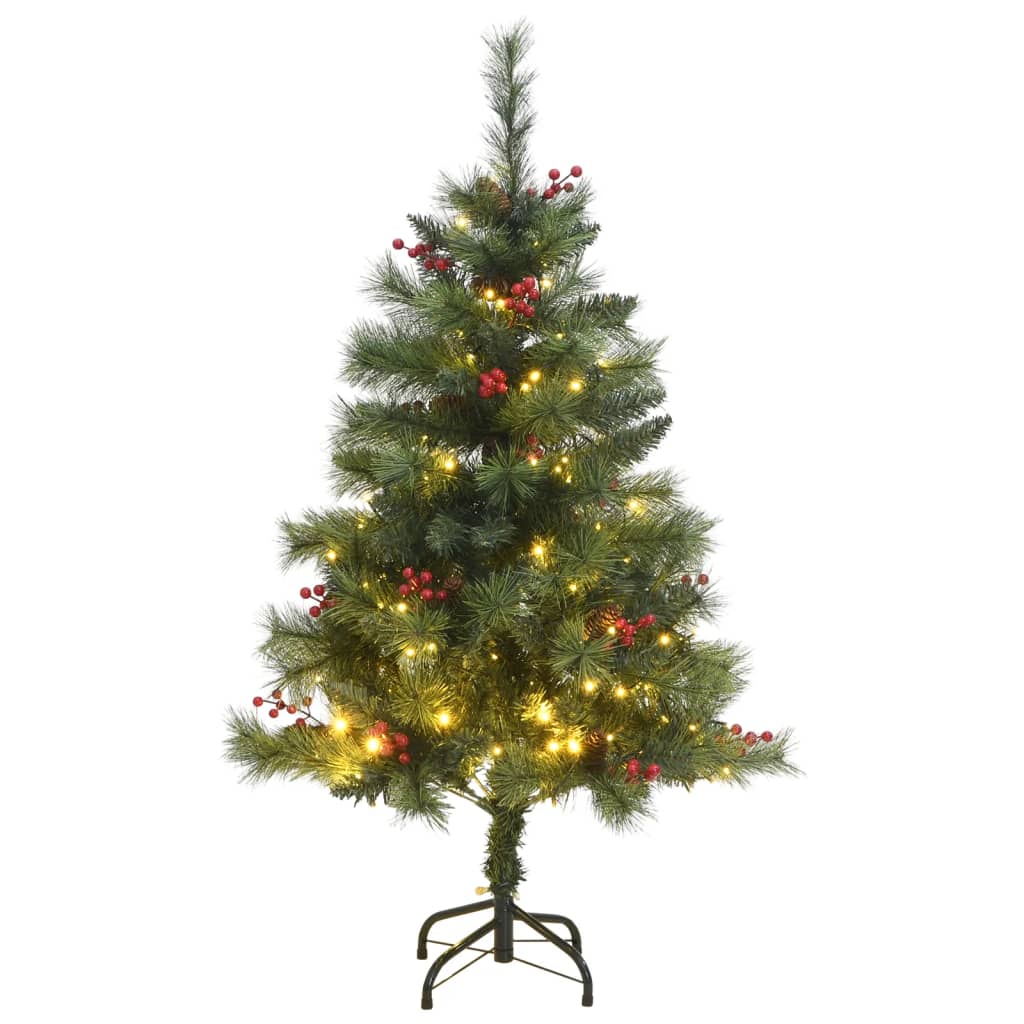 vidaXL Artificial Hinged Christmas Tree 150 LEDs 120 cm