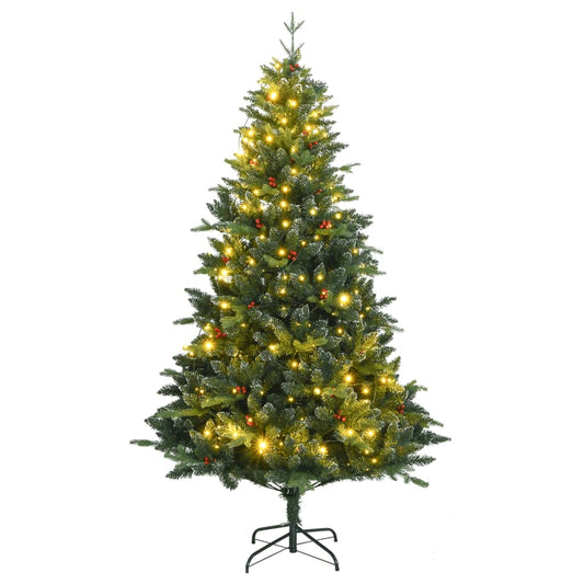 vidaXL Artificial Hinged Christmas Tree 150 LEDs 120 cm