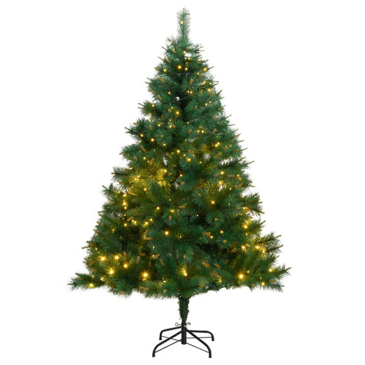 vidaXL Artificial Hinged Christmas Tree 150 LEDs 150 cm