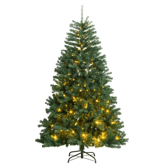 vidaXL Artificial Hinged Christmas Tree 150 LEDs 150 cm