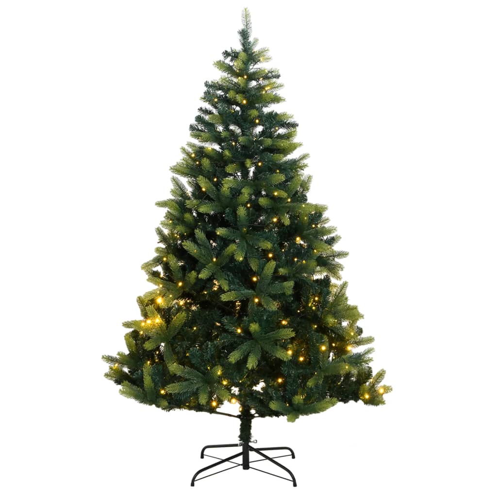 vidaXL Artificial Hinged Christmas Tree 300 LEDs 240 cm