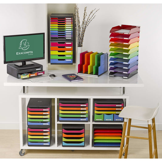 Exacompta Big-Box Desktop Drawer Set Harlequin with 4 Drawers