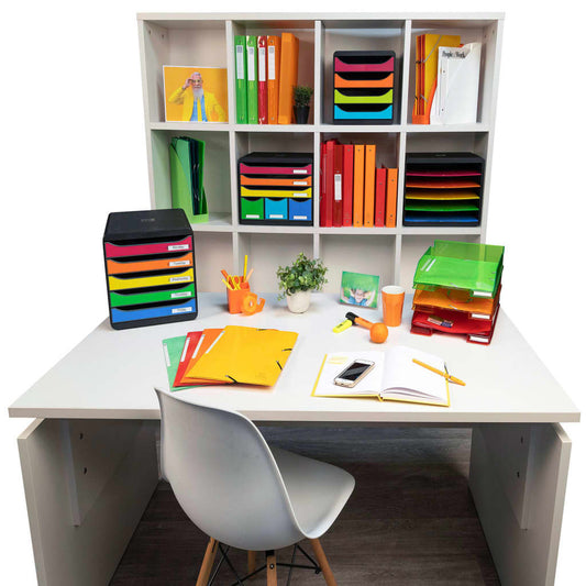 Exacompta Store-Box Desktop Drawer Set Maxi with 6 Drawers Harlequin